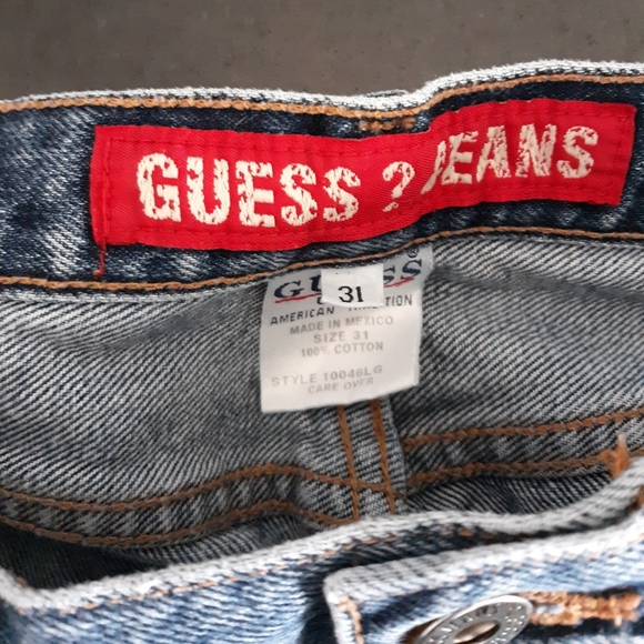 VTG Guess Straight Leg Jeans 31 - Picture 4 of 7